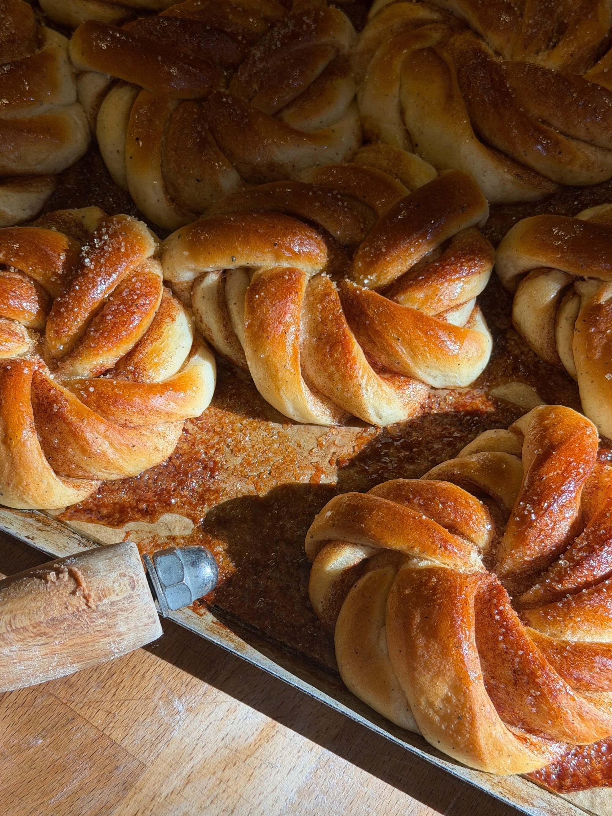 Freshly baked cinnamon buns at Park Konditori in Bromma