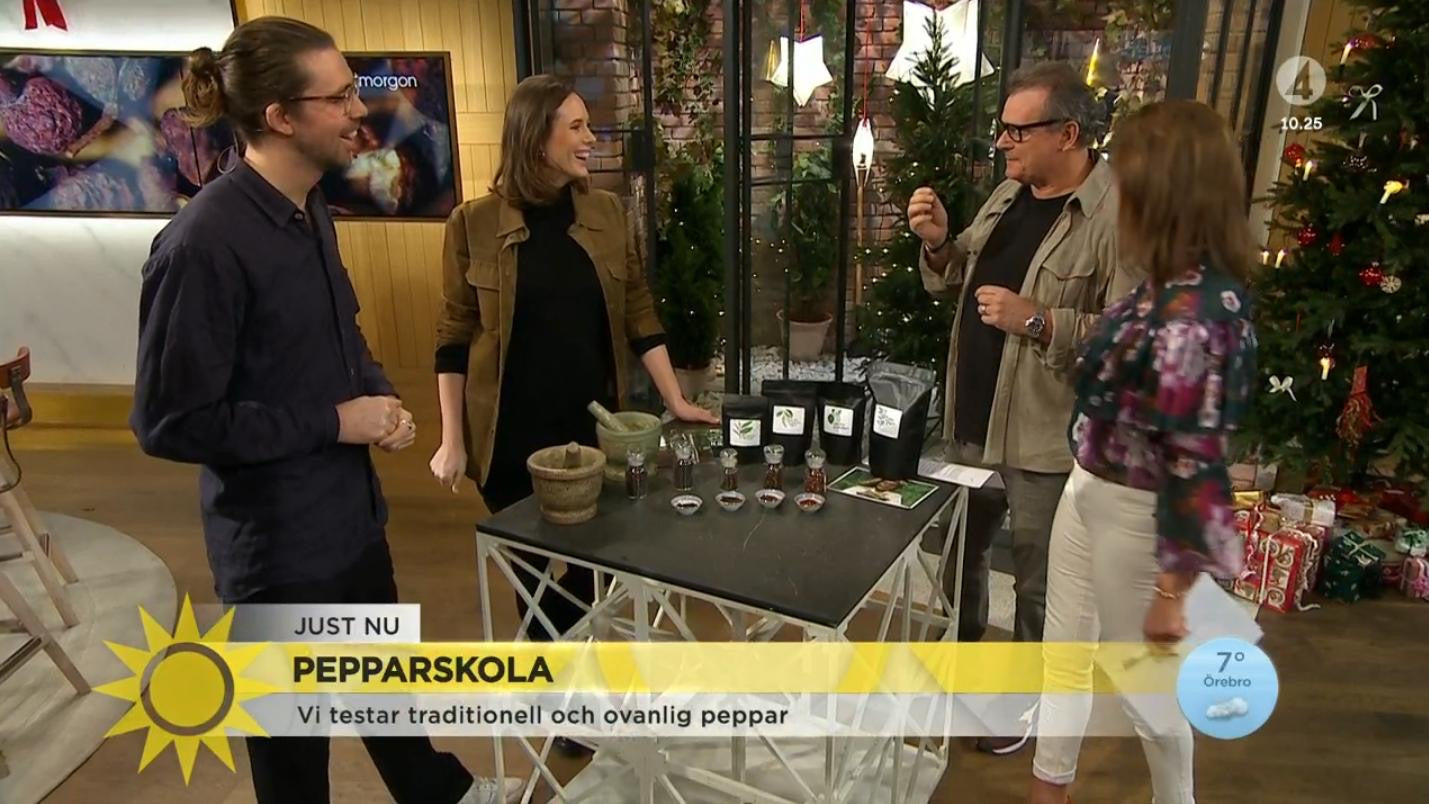 Pepper tasting at swedish national TV
