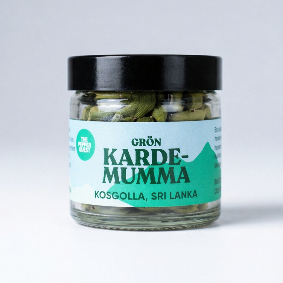 Jar of 'KardeMumma' with a green label on a white background
