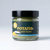 Jar of 'POTATIS The Quest Blend' on a light gray background